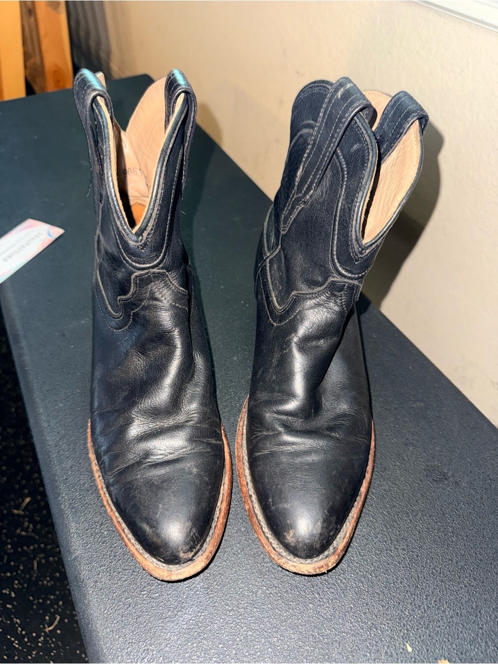 Tecovas Black Leather Women’s Western Heeled Boots